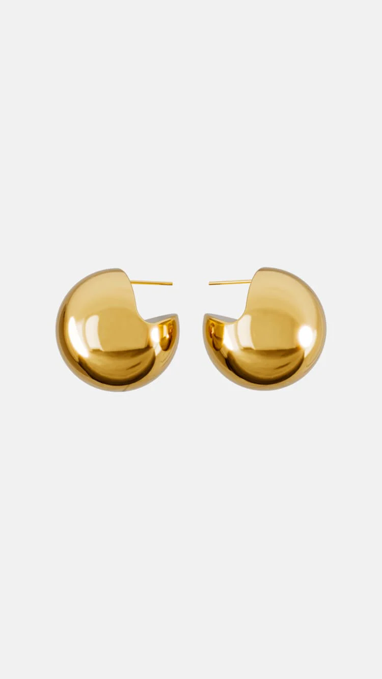 Gold Ball Earring - Image 4