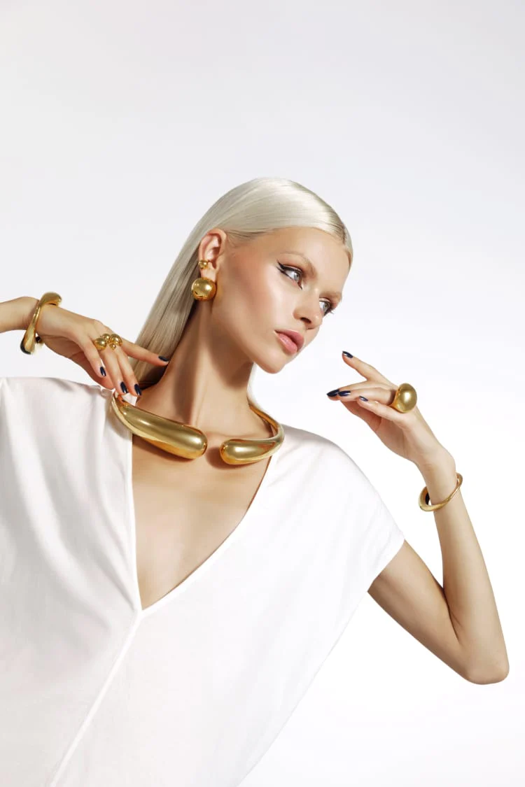 Gold Chunky Ball Ring - Image 5