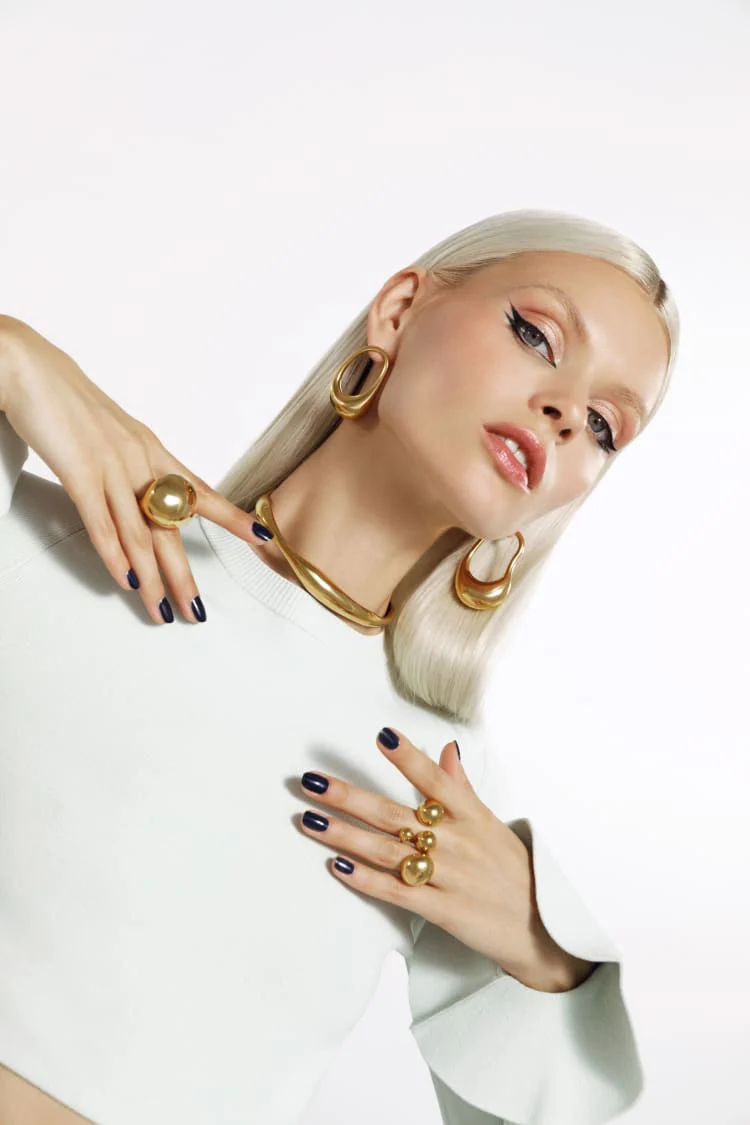 Large Gold Hoop Earrings - Image 4